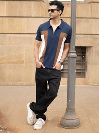 Powerlook Men Cotton Striped Polo T-Shirt
