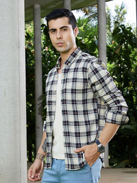 Campus Sutra Comfort Tartan Checked Regular Fit Casual Shirt