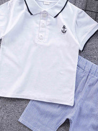 YK Boys Polo Collar T-Shirt With Shorts