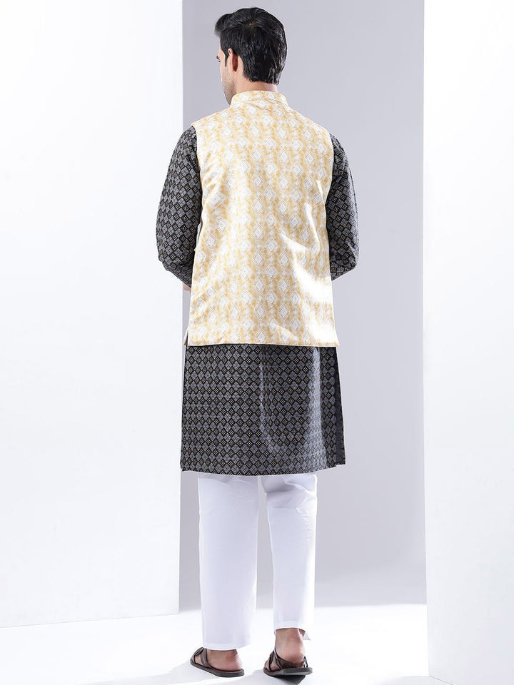Anouk Men Printed Kurta Biasa dengan Set Kurta Piyama