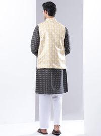 Anouk Men Printed Kurta Biasa dengan Set Kurta Piyama