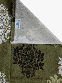 KLOTTHE Olive Floral Cotton Single Bedsheets