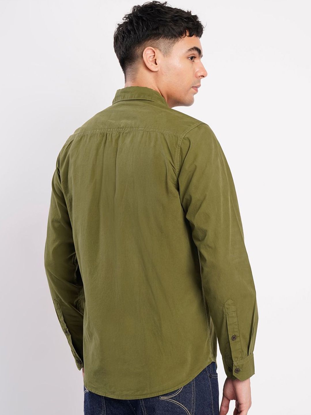 Bene Kleed Spread Collar Pure Cotton Shirt