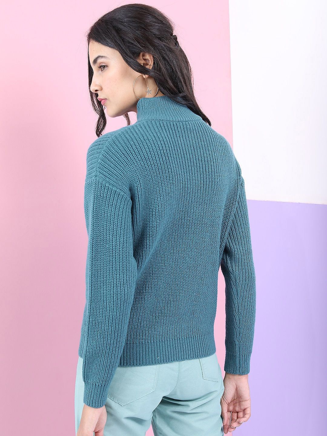 Tokyo Talkies Women Cable Knit Pullover