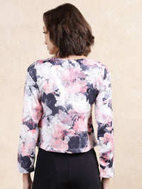Rareism Women Floral Printed Round Neck Top