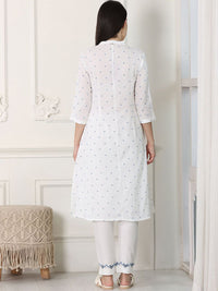 W Women Geometric Sequinned Kurta