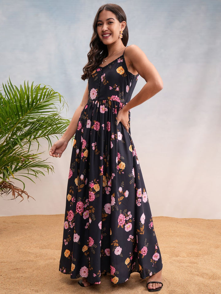 Vishudh Floral Printed Maxi Dress