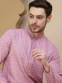 JOMPERS Men lelaki bersulam geometri sequinned kurta