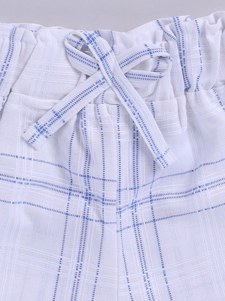 Moms Love Infant Girls Cotton Checked Top with Shorts