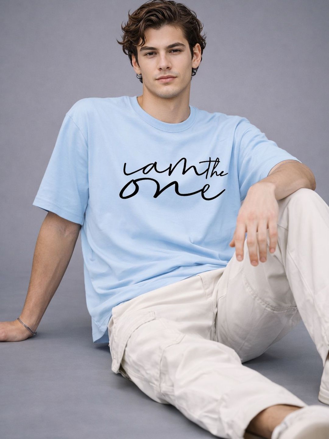ADRO Men Printed Drop-Shoulder Sleeves T-shirt
