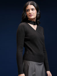 Tokyo Talkies Women Ribbed Pullover