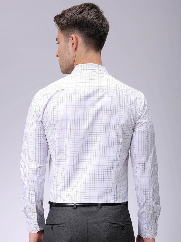 The Indian Garage Co. X Luxe Men Spread Collar Checked Cotton Slim Fit Formal Shirt