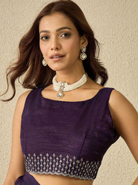 Saree mall Embellished Beads and Stones Organza Sarees