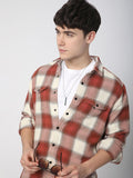VASTRADO Men Classic Slim Fit Opaque Checked Casual Shirt
