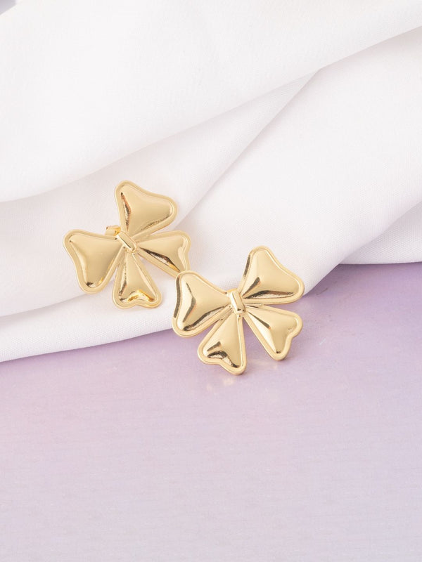 VOGUE PANASH Stainless Steel 18K Gold-Plated Contemporary Studs