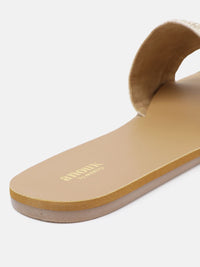Anouk Women Embellished Open Toe Flats with Embroidered Detail