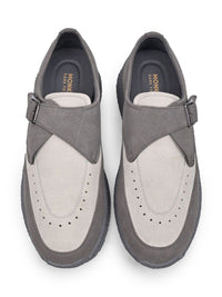 MONKSTORY Men Grey Suede Sneakers