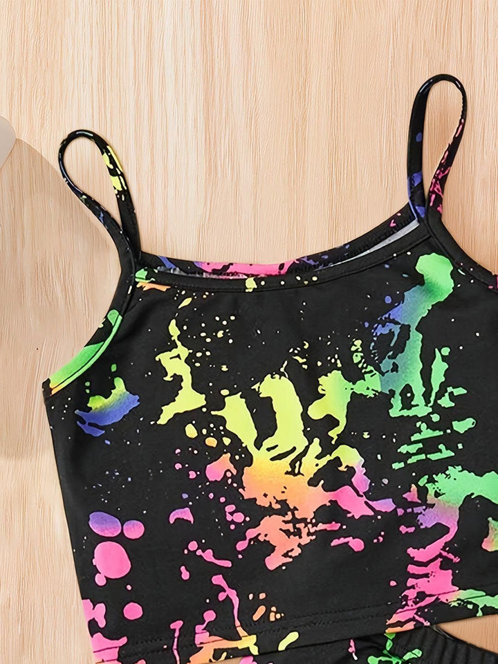 YK Girls Printed Top with Shorts