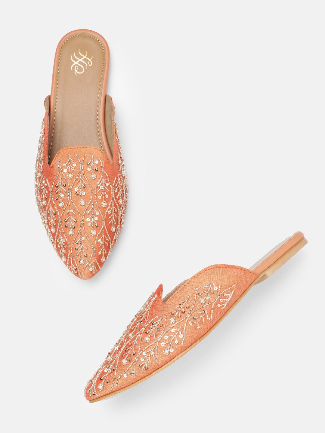 House of Pataudi Embellished Ethnic Mules