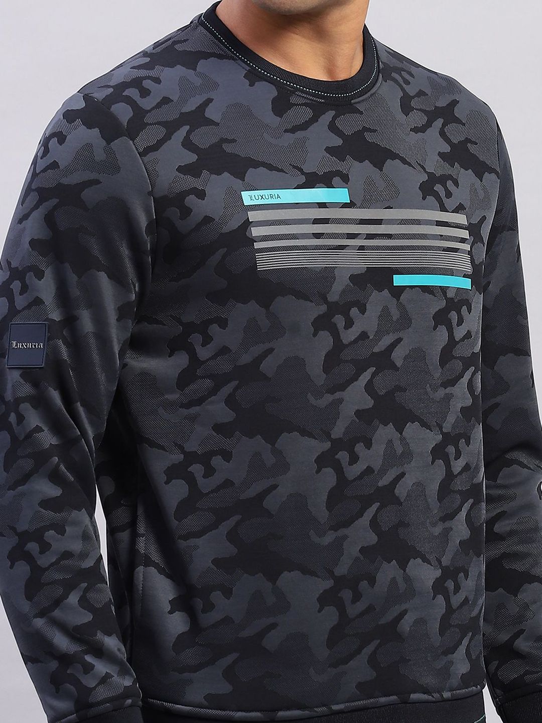 Monte Carlo Men Camouflage Printed Sweatshirt