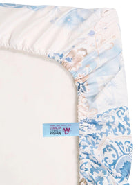 Myntra Elegant Homes Blue Geometric 400 TC Cadar dengan 2 Sarung Bantal