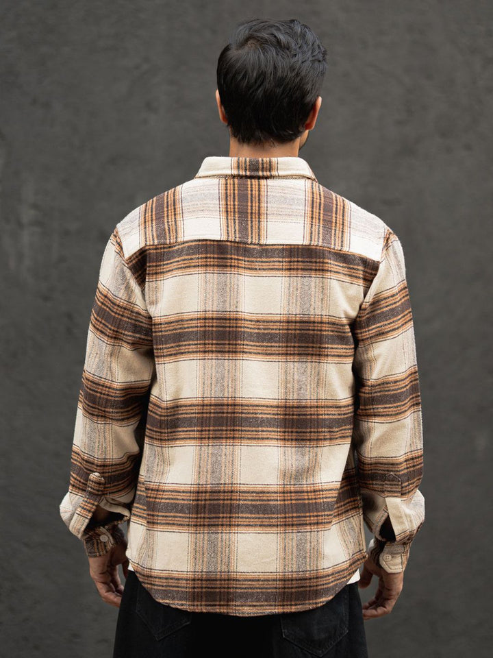 Powerlook Men Tartan Checks Opaque Checked Casual Shirt