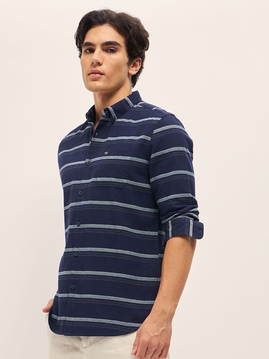 THE BEAR HOUSE Men Slim Fit Multi Stripes Casual Shirt