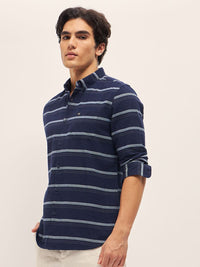 THE BEAR HOUSE Men Slim Fit Multi Stripes Casual Shirt