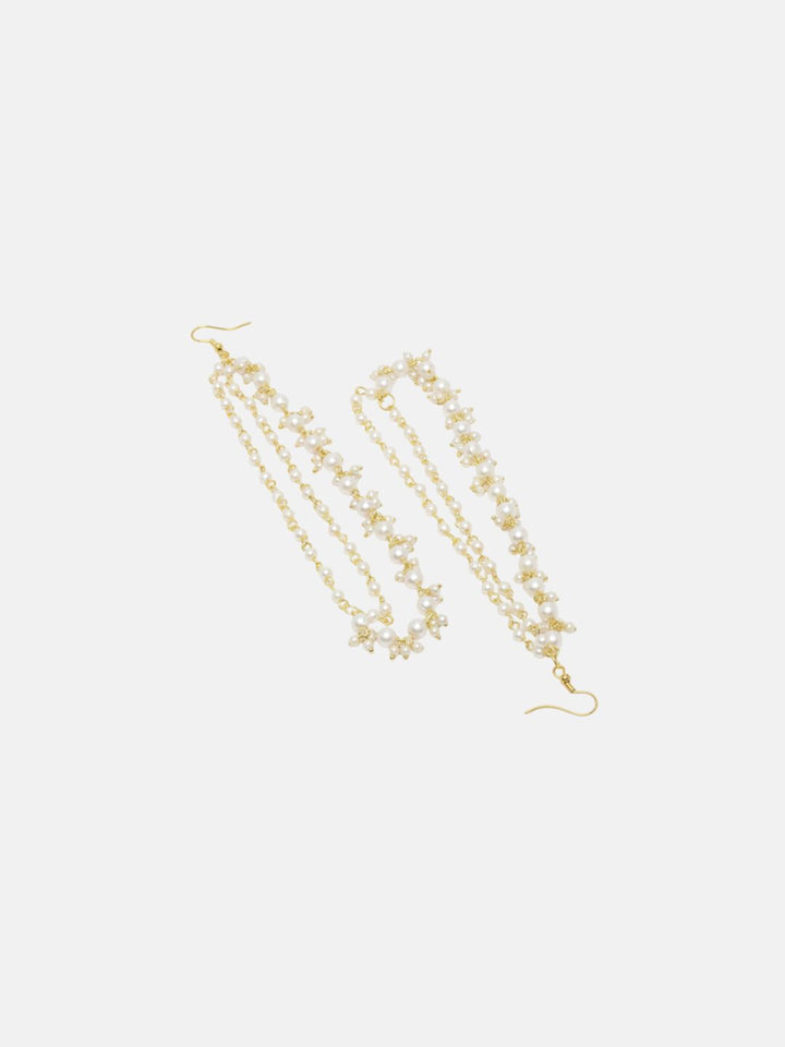Anting-anting Drop Kontemporari Bersalut Emas Anouk Cubic Zirconia