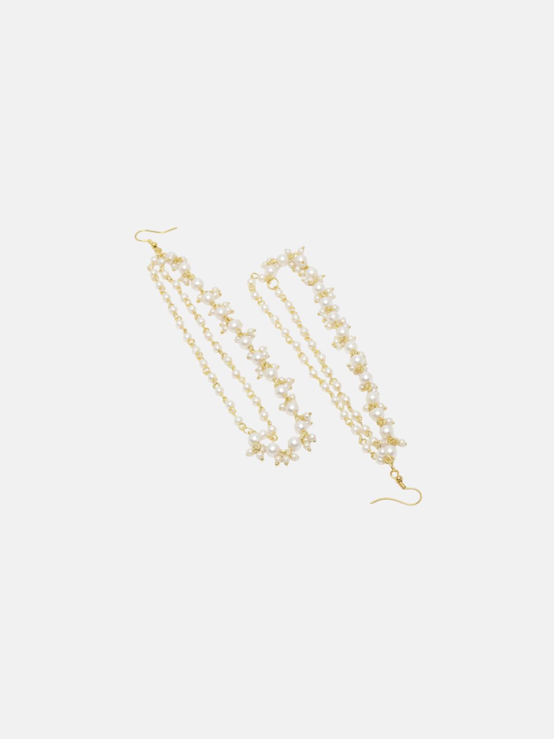 Anting-anting Drop Kontemporari Bersalut Emas Anouk Cubic Zirconia
