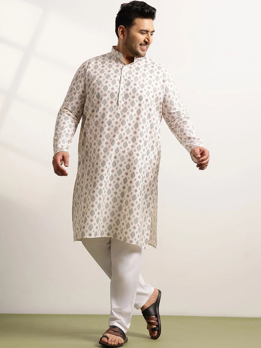 SOJANYA PLUS Men Ethnic Motifs Printed Kurta