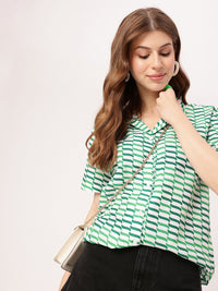 Chill In Geometric Vacanza Style Printed Relaxed Fit Shirt