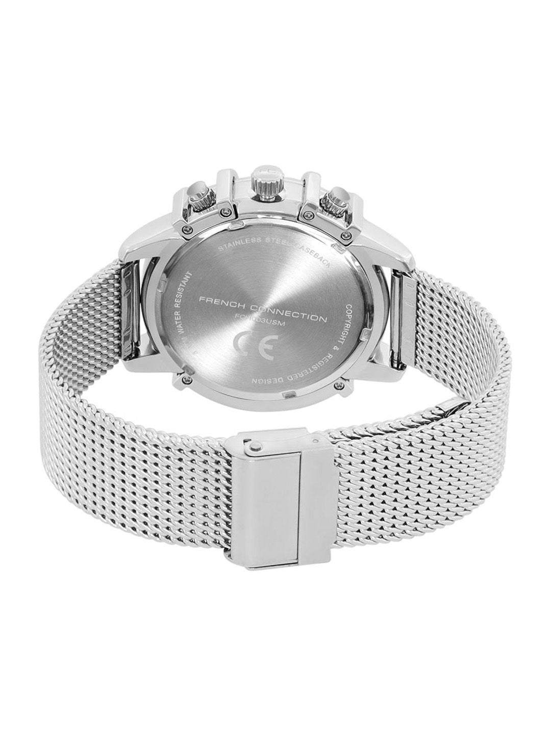 French Connection Men Stainless Steel Bracelet Style Straps Analogue Watch FCH003USM