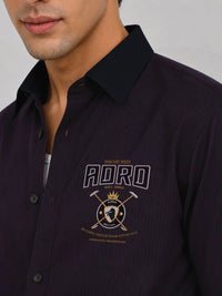 ADRO Men Relaxed Striped Casual Shirt
