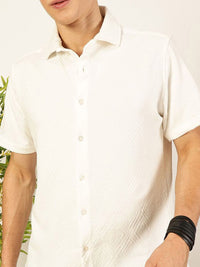 Thomas Scott Men Classic Spread Collar Solid Oversized Casual Shirt