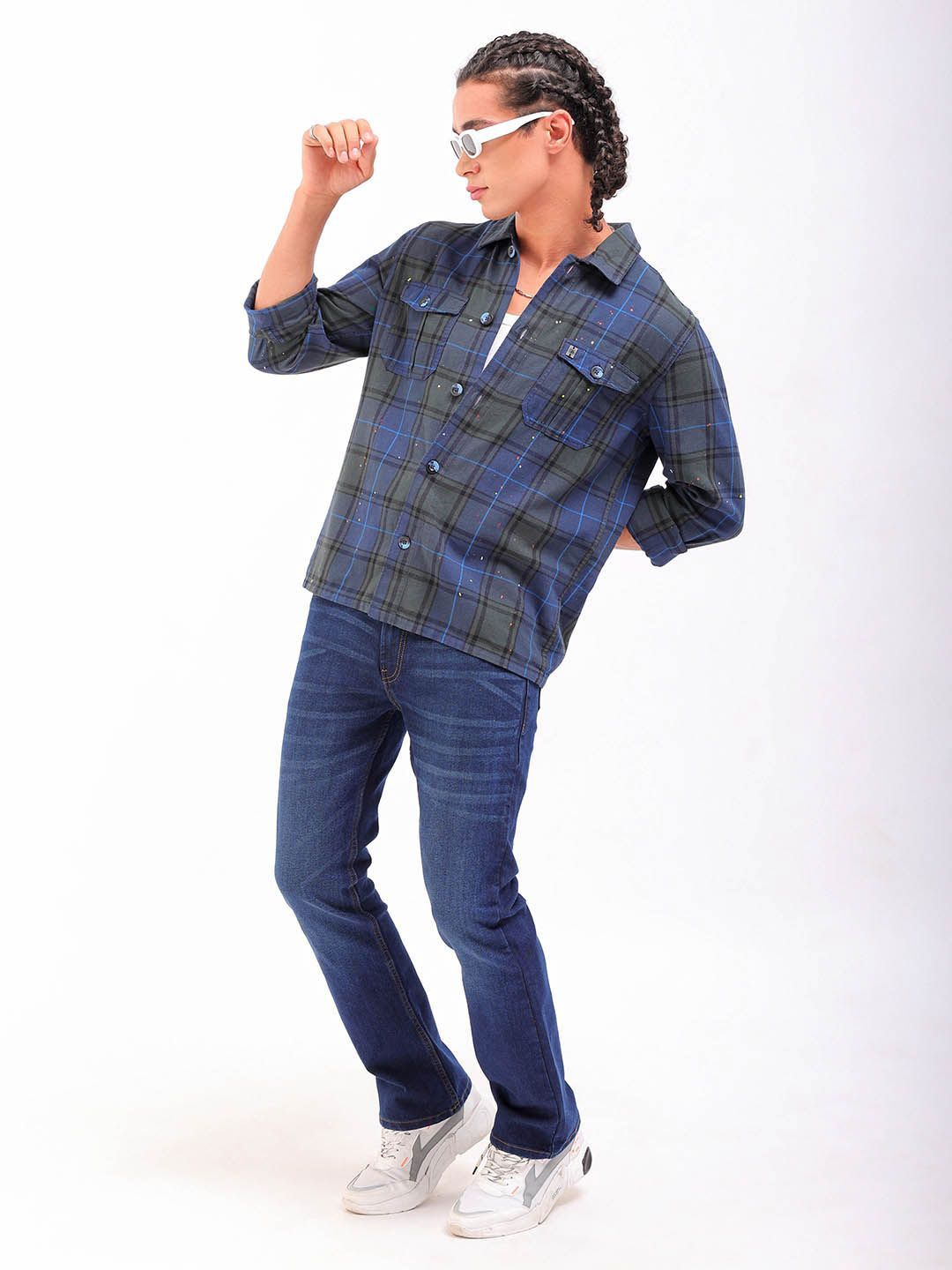 The Indian Garage Co Men Checked Casual Shirt