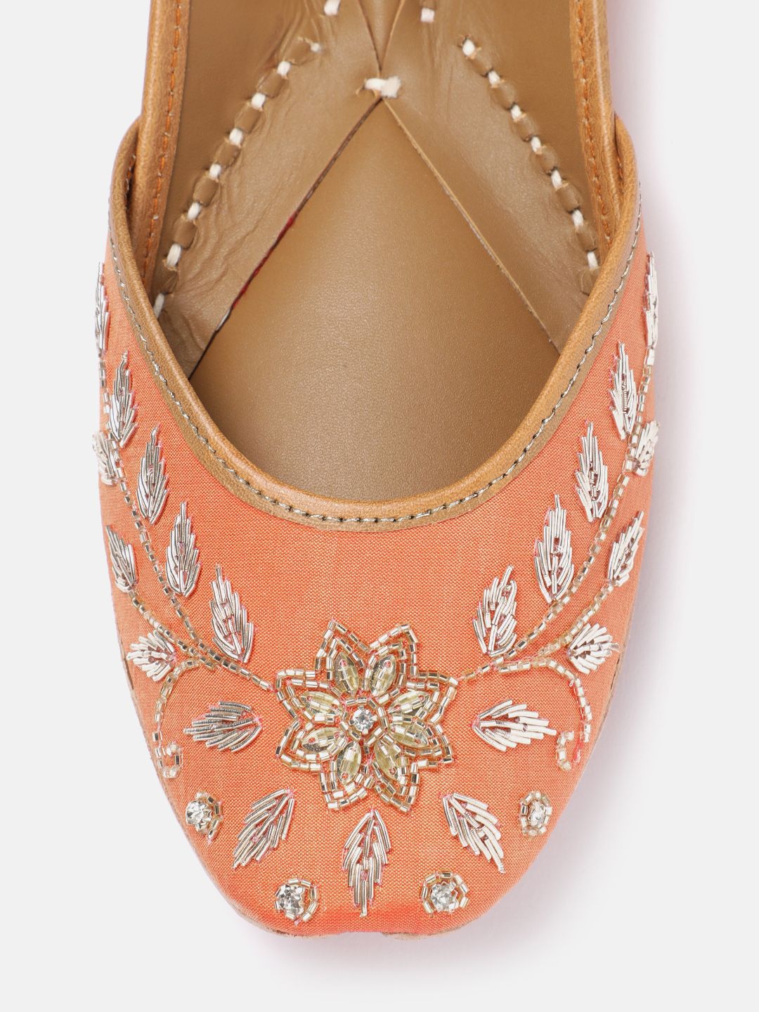 House of Pataudi Floral Embellished Ethnic Mojaris