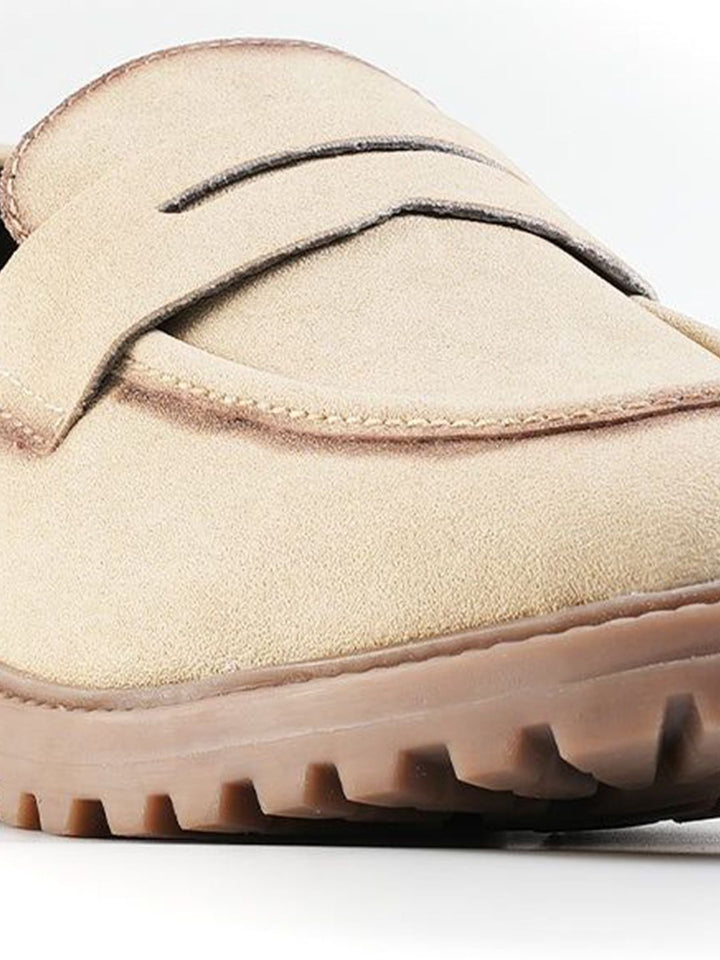 MONKSTORY Cosmopolitan Dune Penny Loafers - Beige