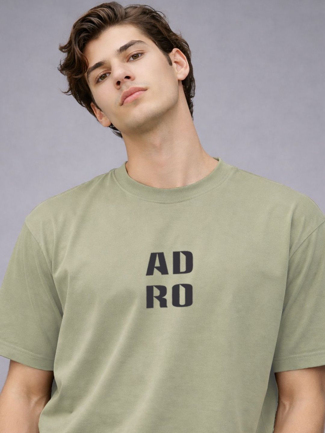 ADRO Men Printed Drop-Shoulder Sleeves T-shirt