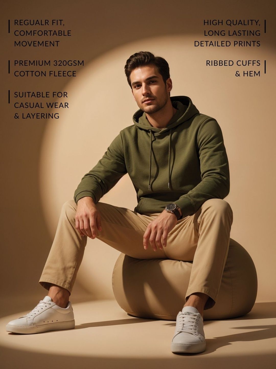 Pullover Berkait Bercetak ADRO