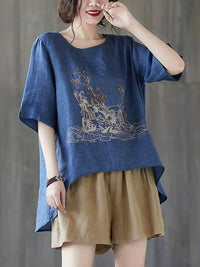 DressBerry Graphic Printed Round Neck T-shirt
