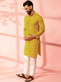 Anouk Men Bandhani Printed Regular Kurta with Pyjamas