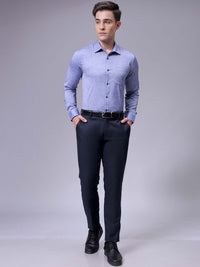 The Indian Garage Co. X Luxe Men Slim Fit Cutaway Collar Textured Cotton Formal Shirt