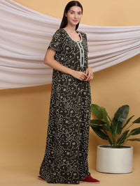 Sweet Dreams Printed Pure Cotton Maxi Nightdress