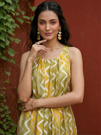 Mamicha Print Crepe A-Line Dress