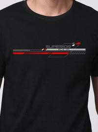Pek ADRO Lelaki dengan 3 T-shirt Kapas Leher Bulat Bercetak Grafik