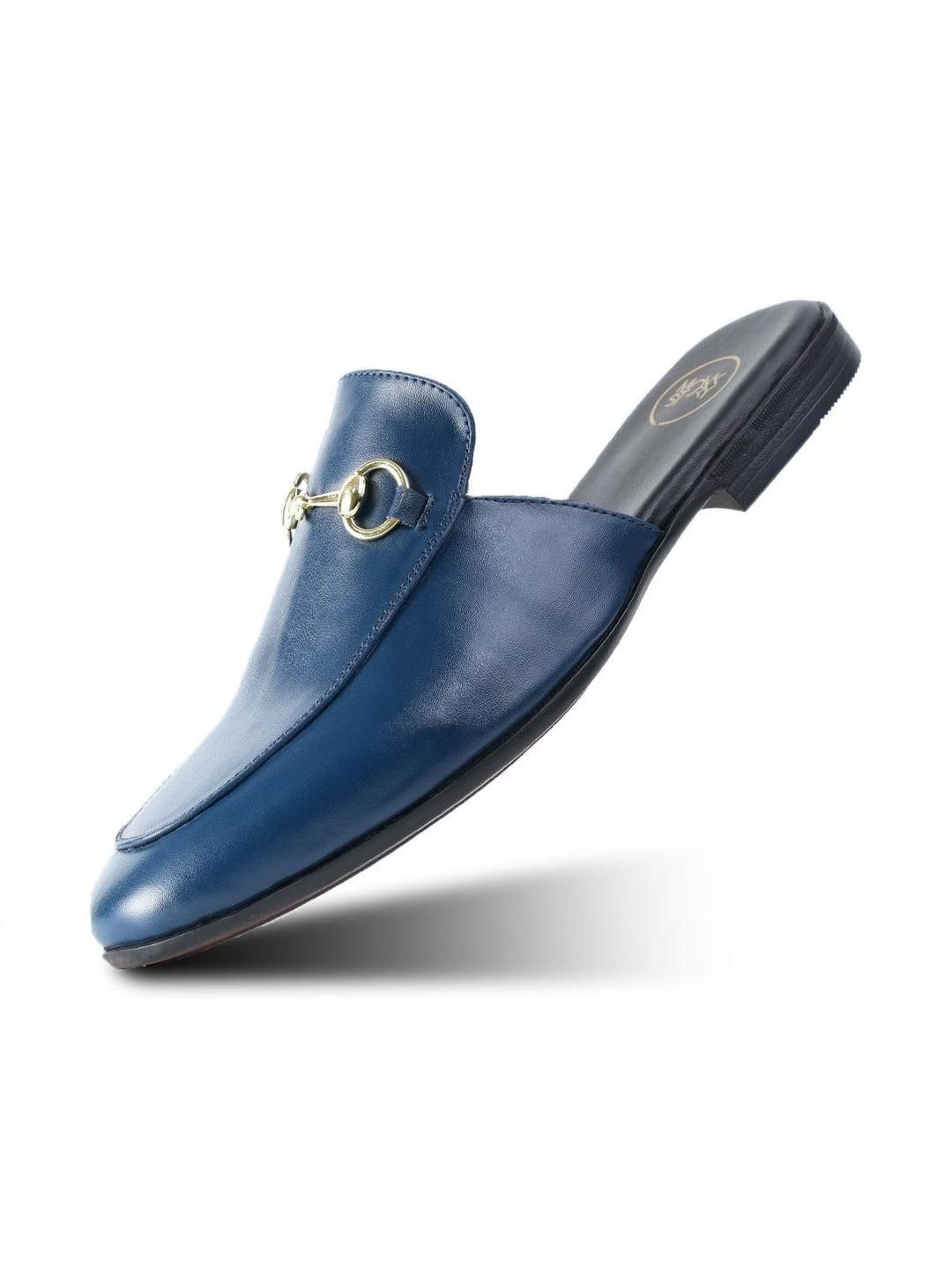 MONKSTORY Horsebit Classic Mules - Biru