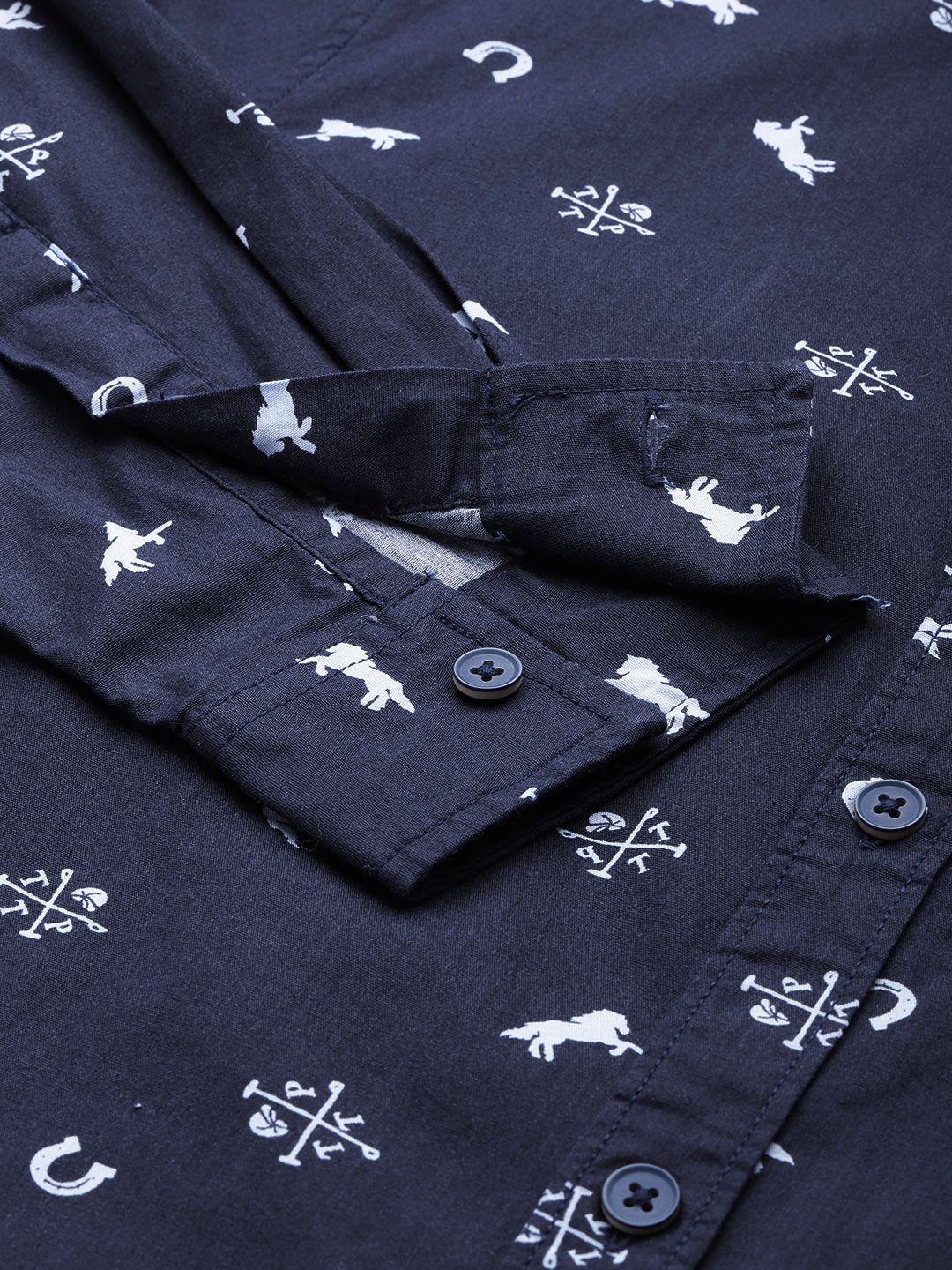 The Indian Garage Co Men Slim Fit Opaque Printed Casual Shirt