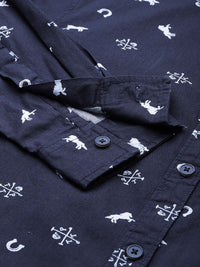 The Indian Garage Co Men Slim Fit Opaque Printed Casual Shirt
