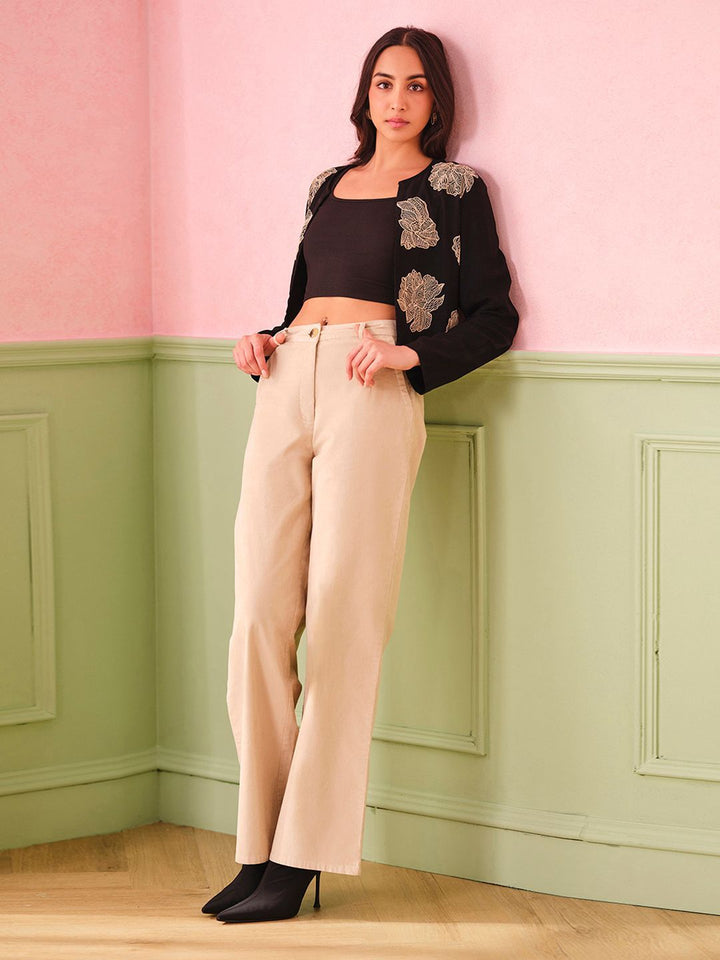 AND Printed Open Front Shrug